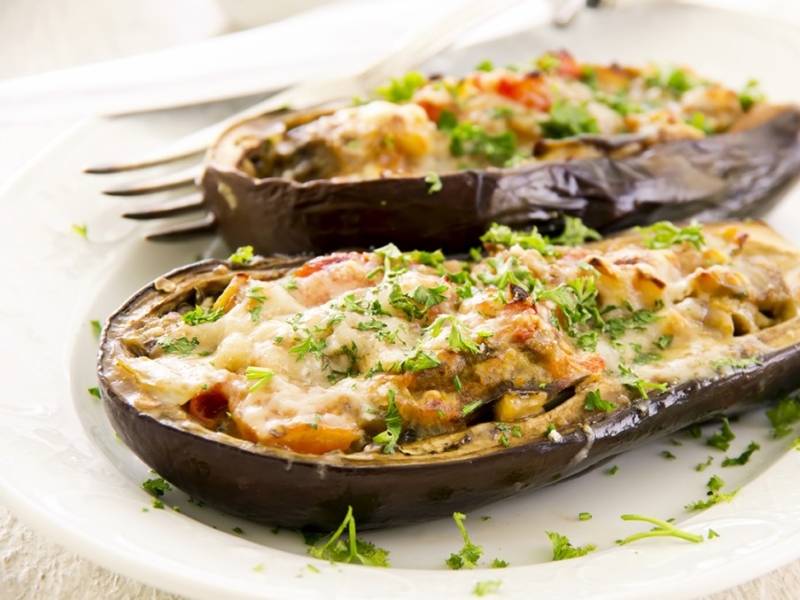 Aubergines farcies à l’Indienne