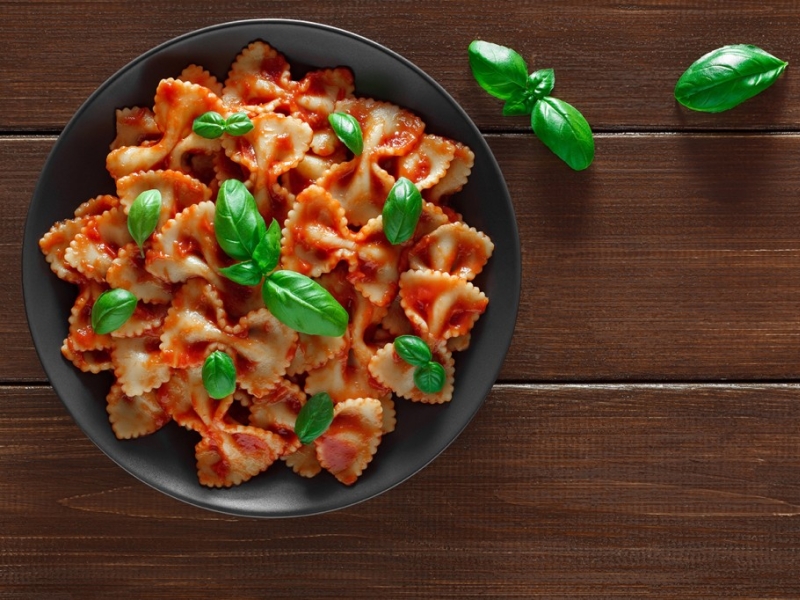 Farfalle italiennes aux tomates séchées et aux épices fort