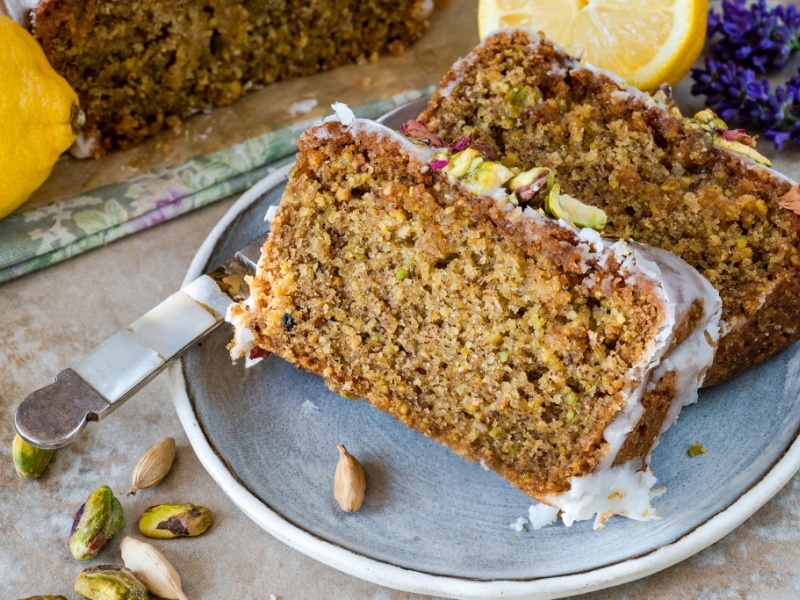 Gâteau au citron et pistaches