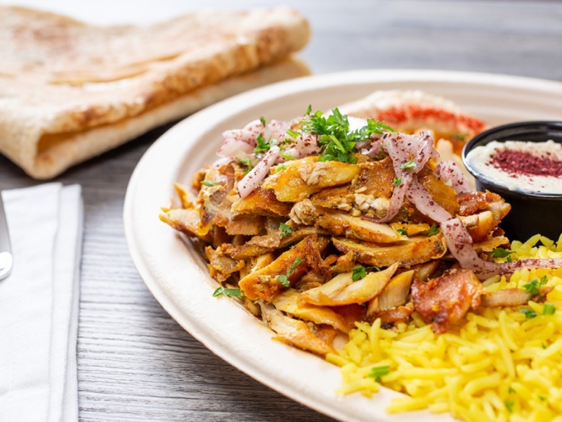 Shawarma au poulet à la marocaine au ras-el-hanout