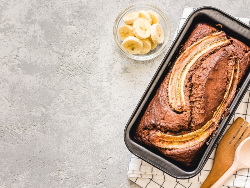 Banana bread aux noix de cajou et muscade