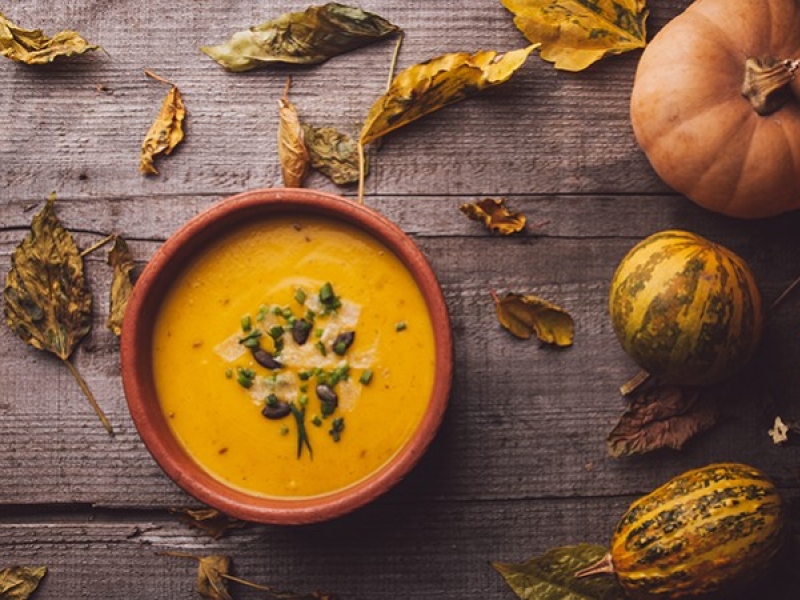 Velouté de potimarron à l’ail