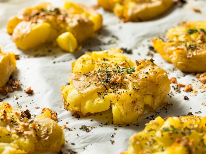 Pommes de terre tapées aux herbes de Provence