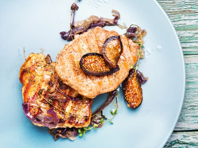 Rôti de porc aux figues et aux herbes de Provence